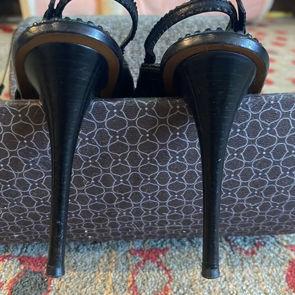 Burberry Prorsum Women Runway Stiletto Brown Leather Platform Heel/Size 35.5 - Picture 6 of 8